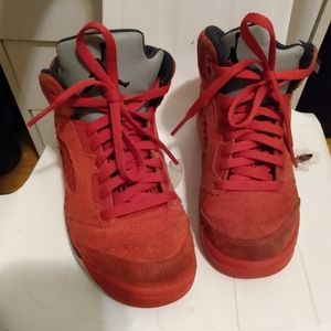 Nike Jordan Retro 5 little boys University Red 12C